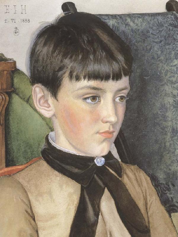 Joseph E.Southall Portrait of Isabella Harlock